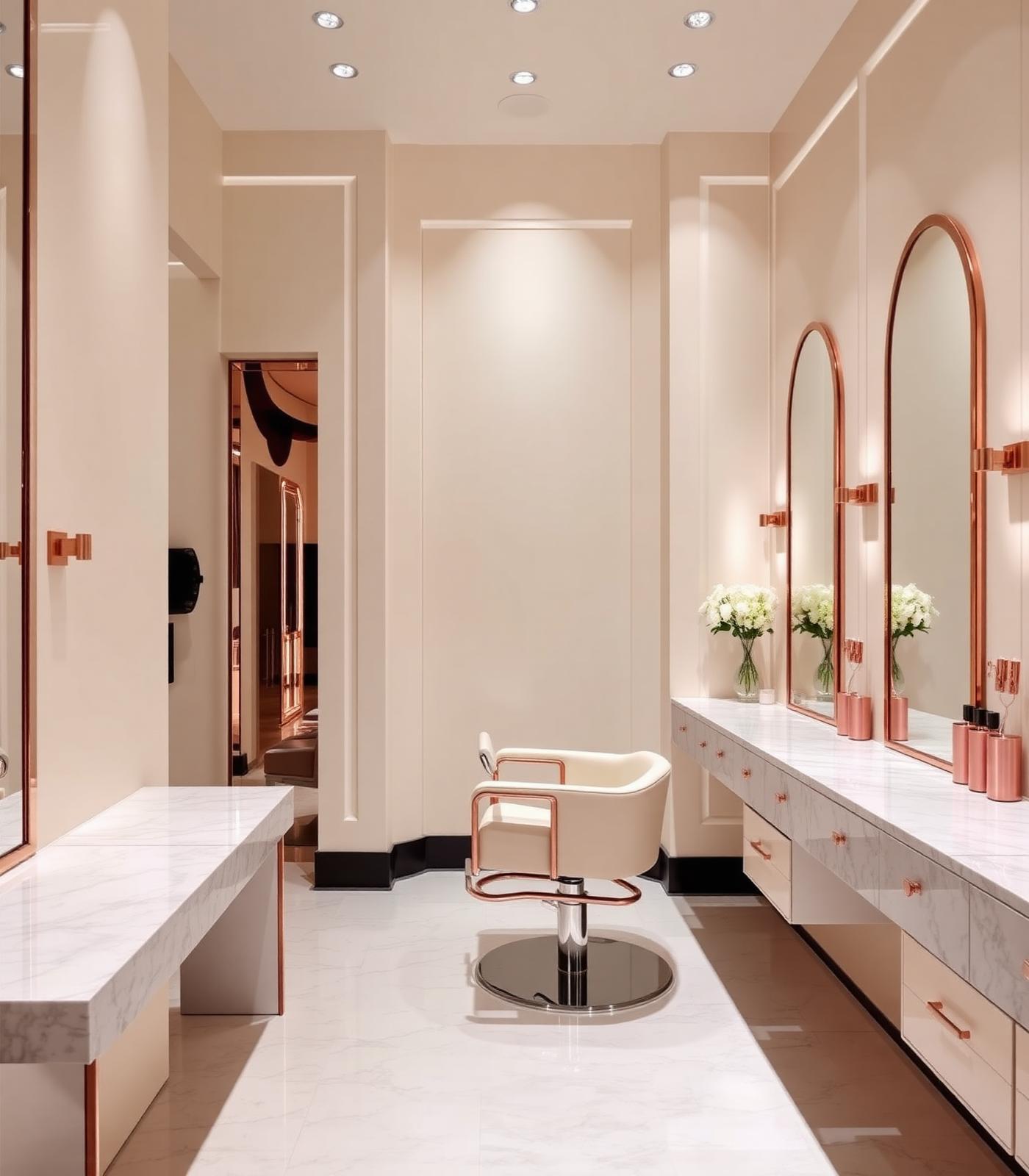Interior do salão Jack Souza Beauty em Itajaí